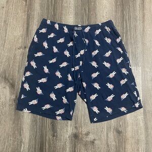 Classic Polo Ralph Lauren sleep shorts with white and red teddy bear graphic